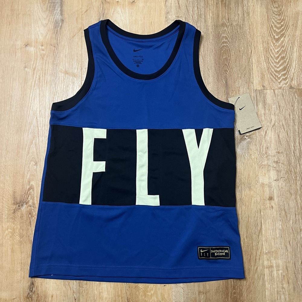 Nike Women's Blue and Black Sleeveless Jersey
